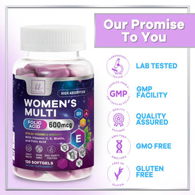 Gélules de multivitamine Hello Lovely! présentées sur un fond blanc