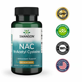 Gélules de N-Acetyl Cysteine dans une main