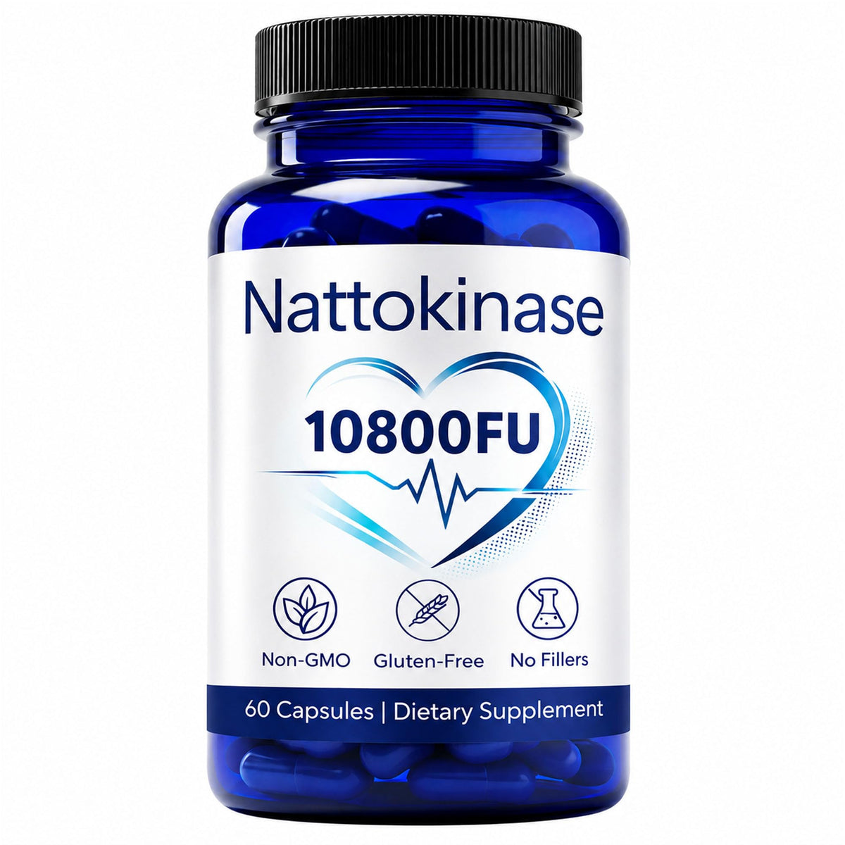 Gélules de Nattokinase 10800 FU VOSETOKELA en vue de face
