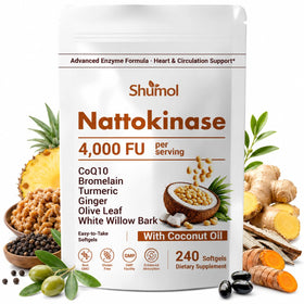 Gélules de Nattokinase Shumol 240 softgels vue de face