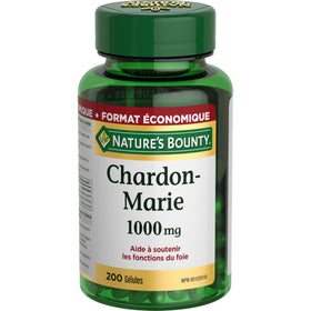 Gélules de Nature's Bounty Chardon-Marie sur une surface blanche