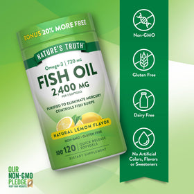 Gélules de Nature's Truth Huile de Poisson avec goût citron