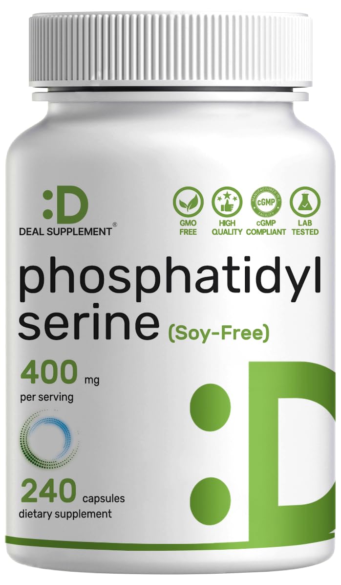 Gélules de phosphatidylsérine 400mg en bouteille vue de face