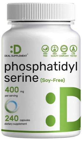 Gélules de phosphatidylsérine 400mg en bouteille vue de face