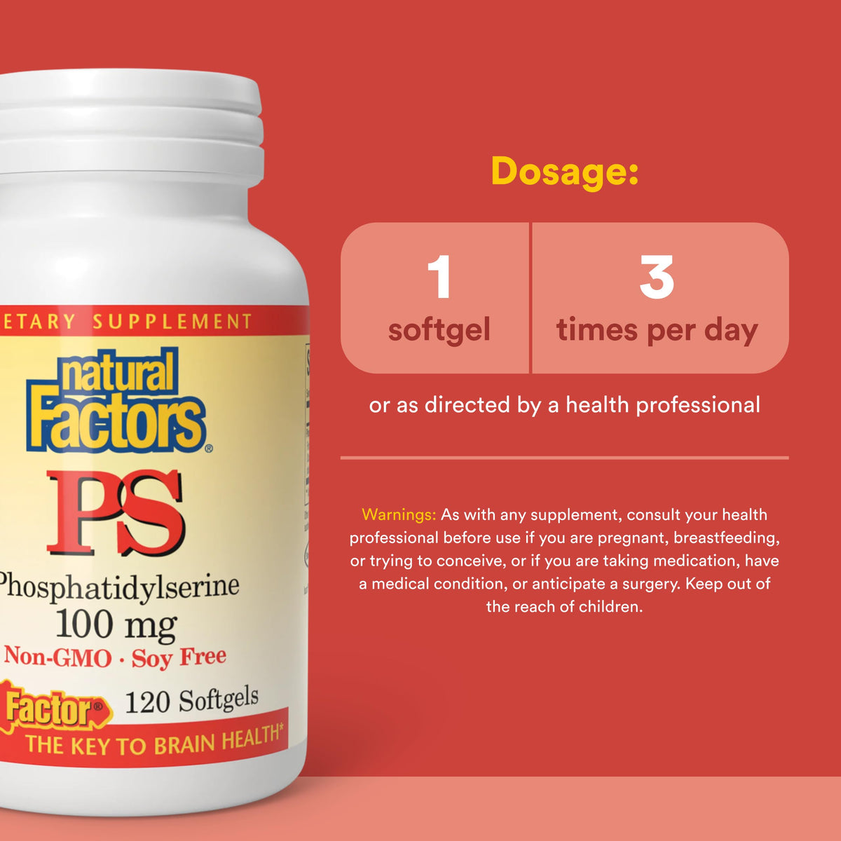 Gélules de Phosphatidylserine sur une cuillère