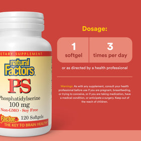 Gélules de Phosphatidylserine sur une cuillère