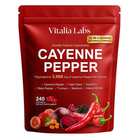 Gélules de poivre de cayenne Vitalia Labs, sachet de 240 softgels