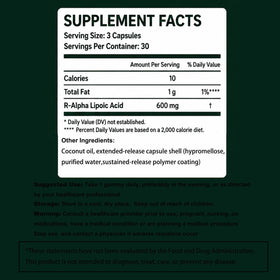 Gélules de R-Alpha Lipoic Acid dans une main