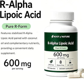 Gélules de R-Alpha Lipoic Acid Molana Pumpkin sur fond blanc