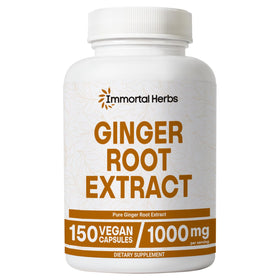 Gélules de racine de gingembre Immortal Herbs 1000mg vue de face
