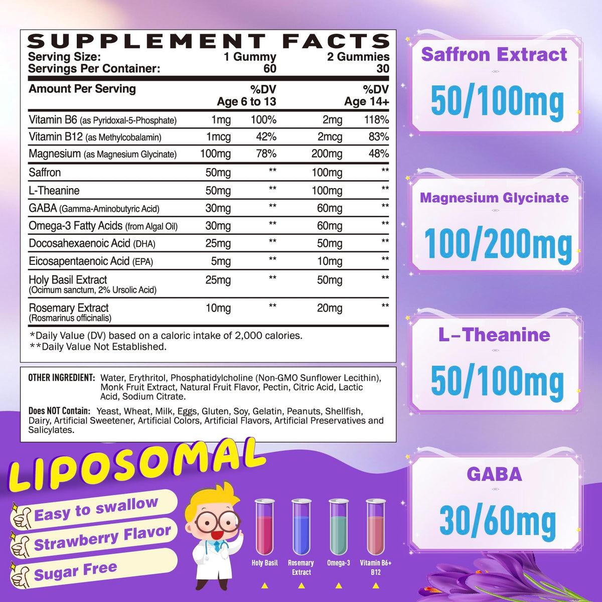 Gélules de Safran Liposomal Geeoasis - format gélule