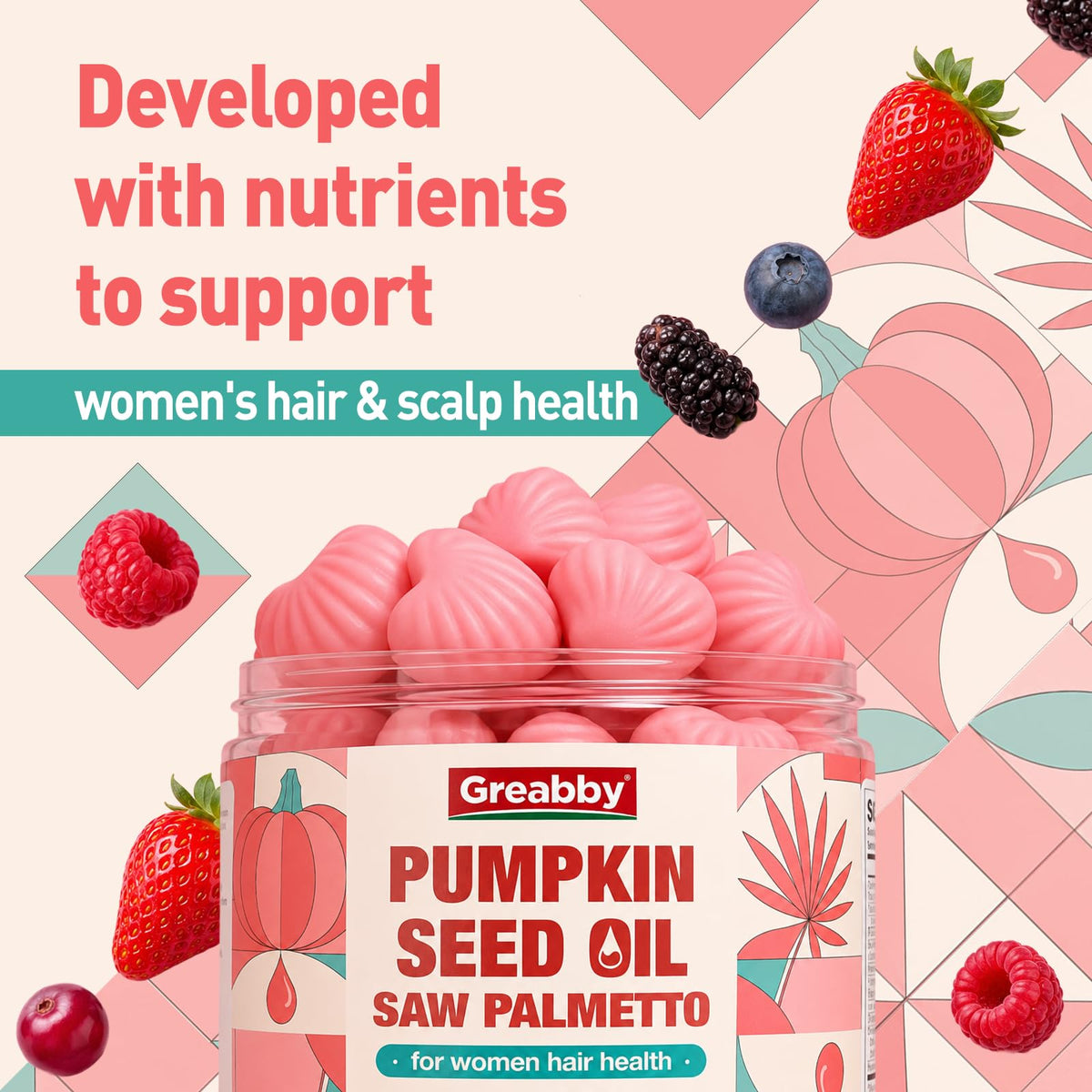 Gélules de saw palmetto GREABBY sur une surface en bois