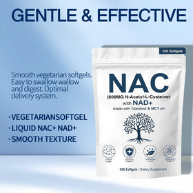 Gélules de SEAFLEX NAC 600mg sur une surface blanche