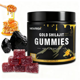 Gélules de Shilajit Newrish avec miel Manuka, emballage avant