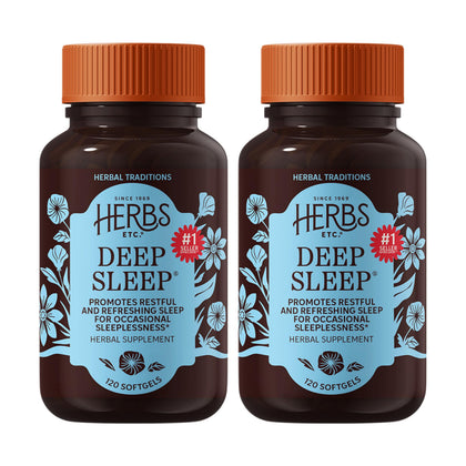 Gélules de sommeil Herbs Etc. en boîte, vue de face