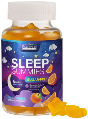 Gélules de sommeil Nature's Gummies 6 mg sans sucre, vue de face