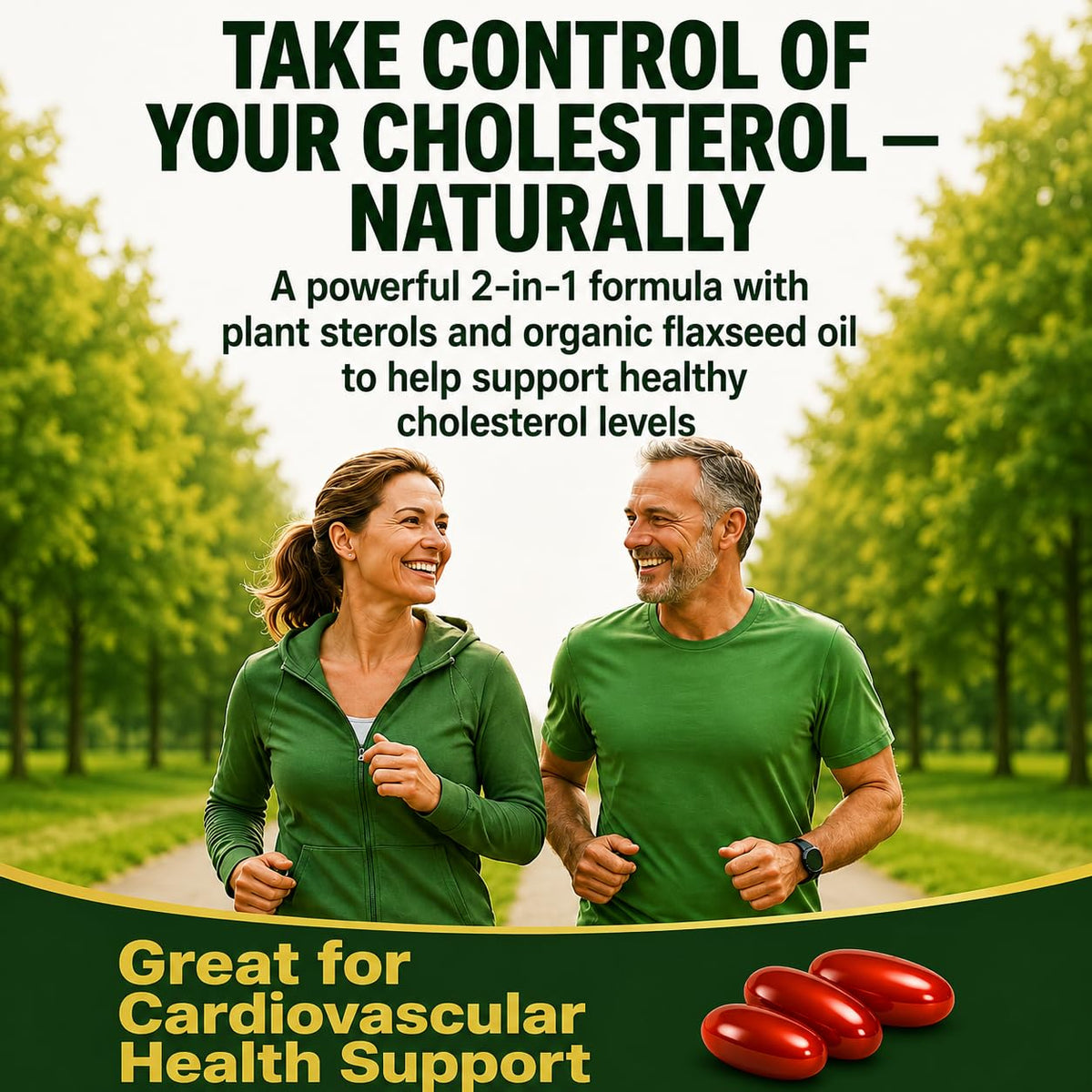 Gélules de stérols végétaux NEW ROOTS HERBAL sur fond blanc