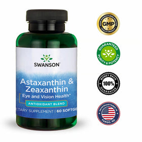 Gélules de Swanson Astaxanthine & Zéaxanthine sur une table