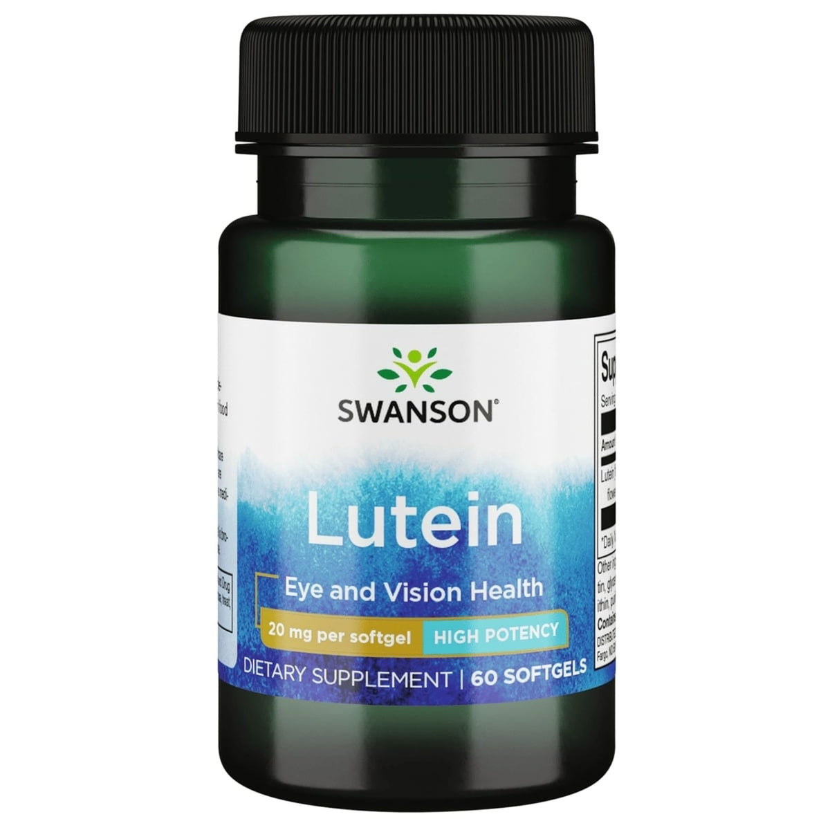 Gélules de Swanson Lutein 20 mg en boîte