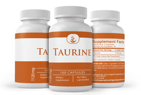 Gélules de Taurine PURE montrées en gros plan