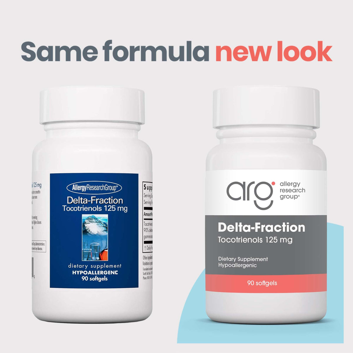 Gélules de Tocotrienols 50 mg sur fond blanc