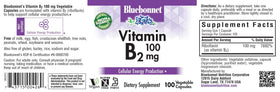 Gélules de Vitamine B2 100 mg BlueBonnet sur une table