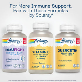Gélules de Vitamine C 1000mg SOLARAY sur fond blanc