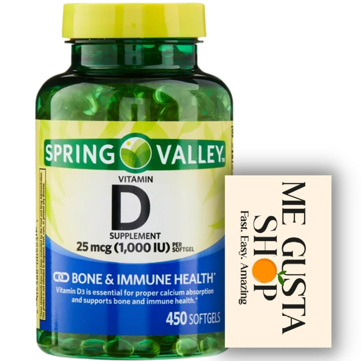 Gélules de vitamine D 25mcg ME GUSTA SHOP en boîte