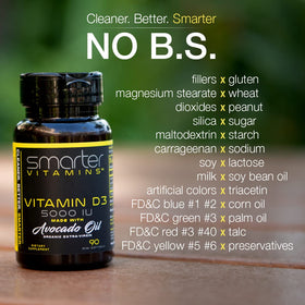 Gélules de Vitamine D3 5000 IU, vue de près