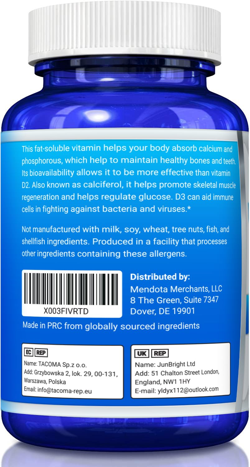 Gélules de vitamine D3 dans la main