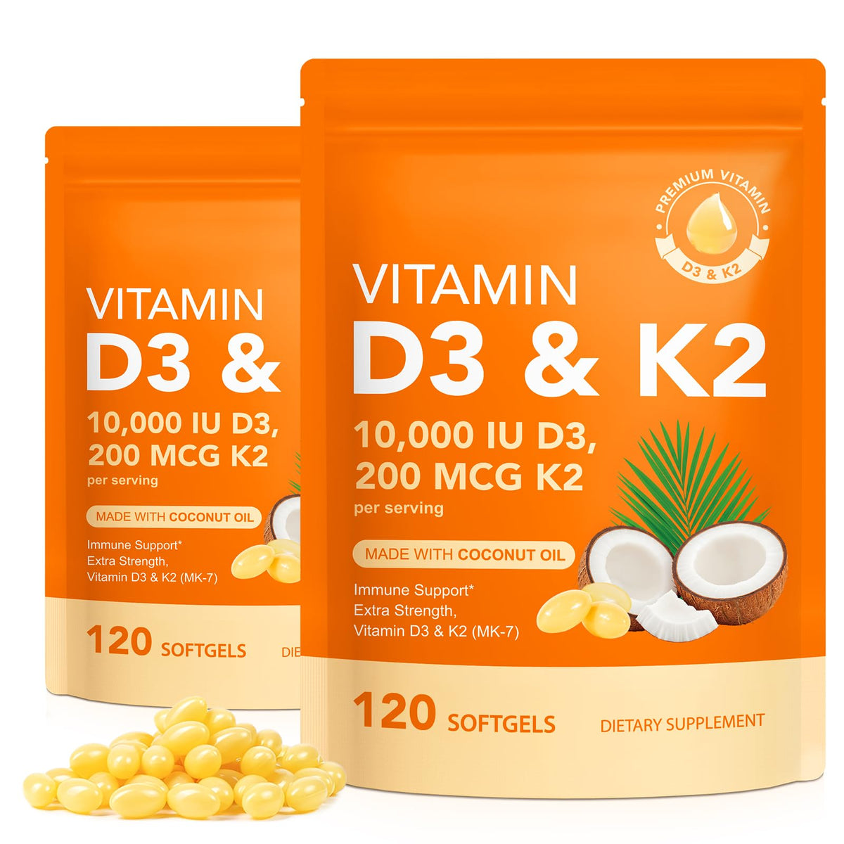 Gélules de vitamine D3 K2 MXCZBSM en emballage