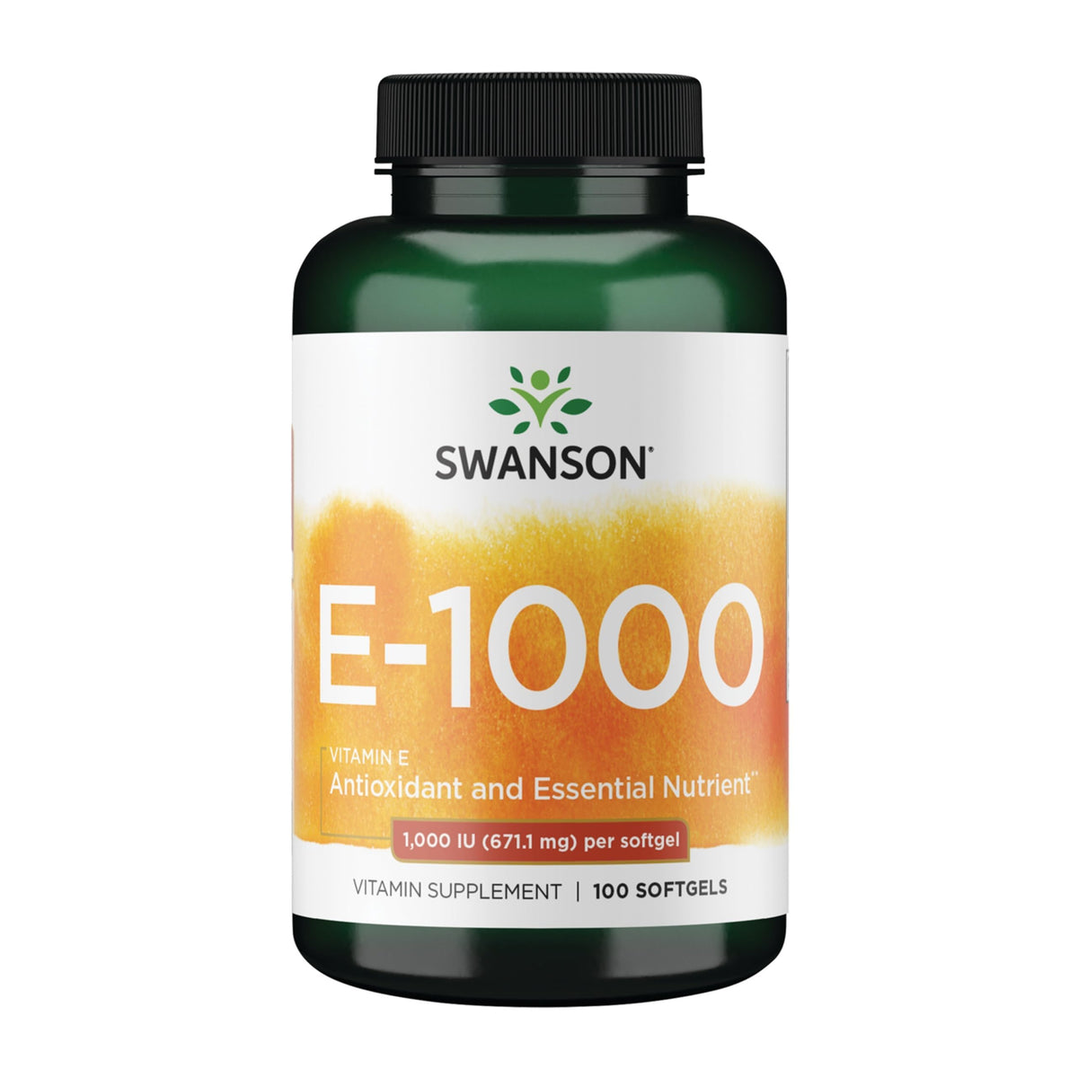 Gélules de Vitamine E D-Alpha Swanson 1000 UI en flacon