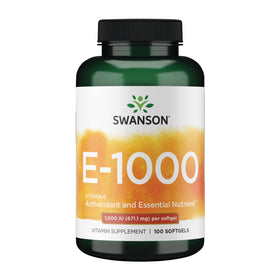 Gélules de Vitamine E D-Alpha Swanson 1000 UI en flacon