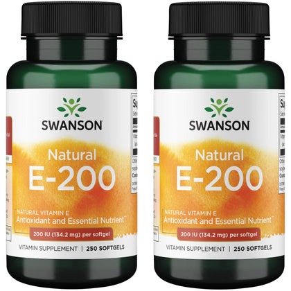 Gélules de vitamine E Swanson 200 IU en boîte de 250