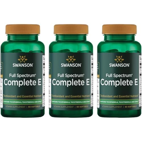Gélules de Vitamine E Swanson en boîte de 60 gélules