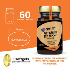 Gélules de Vitamine K2 MK-7 dans une main
