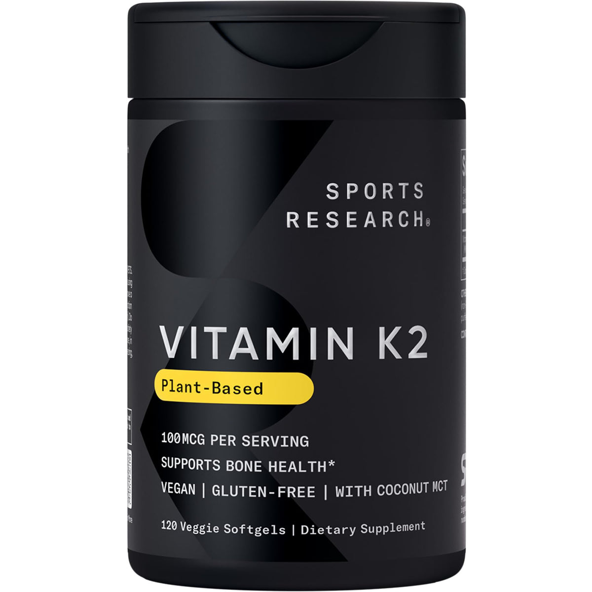 Gélules de Vitamine K2 MK-7 Sports Research avec emballage avant