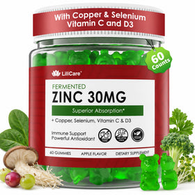 Gélules de Zinc Fermenté LILICARE 30mg en bouteille