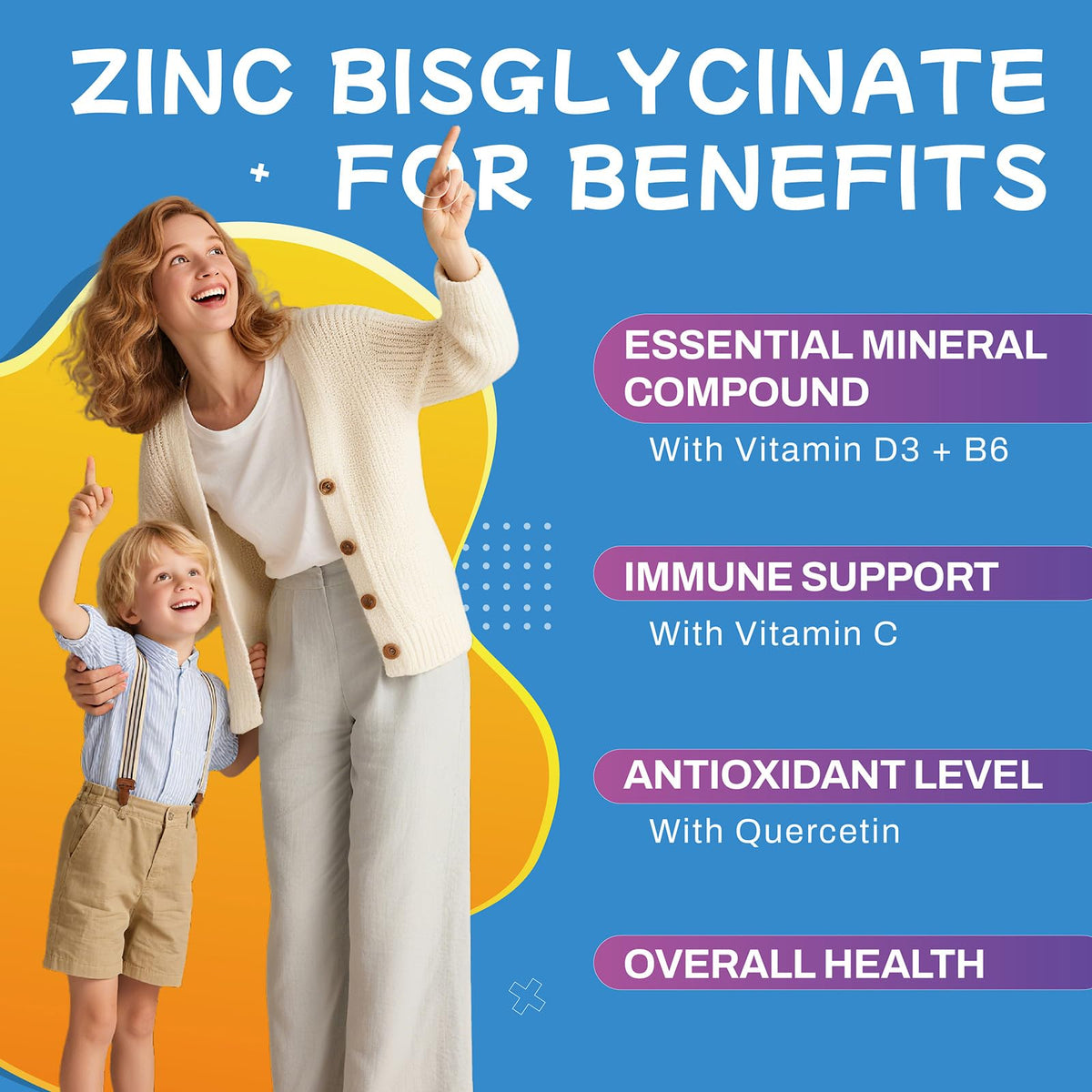 Gélules de Zinc Glycinate Elysx sur une table en bois