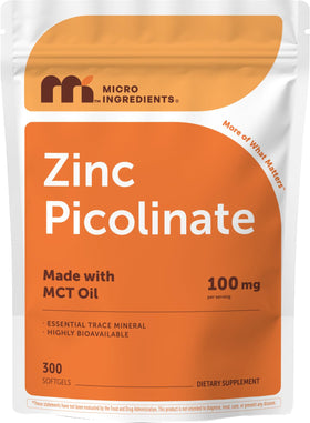 Gélules de Zinc Picolinate 50mg Micro Ingredients en bouteille