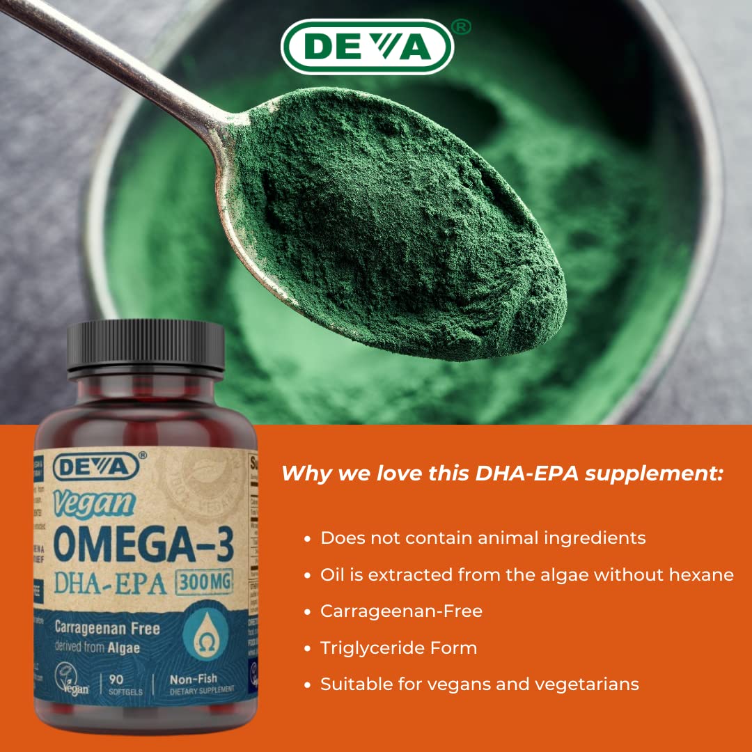 Gélules DEVA Vegan Omega-3 DHA dans la main