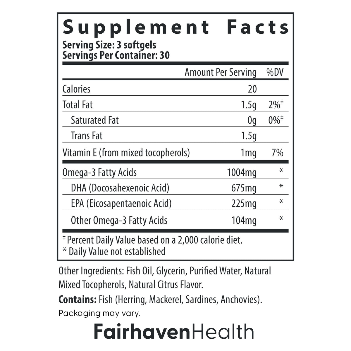 Gélules DHA Prénatal Fairhaven Health avec une tranche de citron