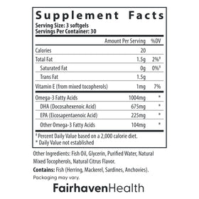 Gélules DHA Prénatal Fairhaven Health avec une tranche de citron