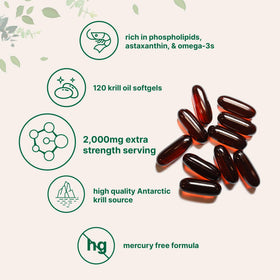 Gélules douces d'huile de krill Micro Ingredients sur un fond blanc