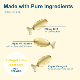 Gélules douces Omega-3 Micro Ingredients avec un arrière-plan en bois