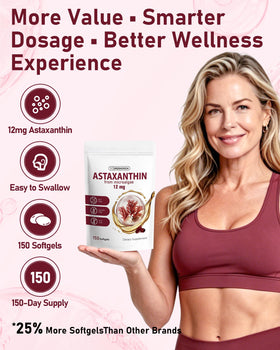 Gélules DRZIHOOCH Astaxanthin à côté d'une bouteille d'eau