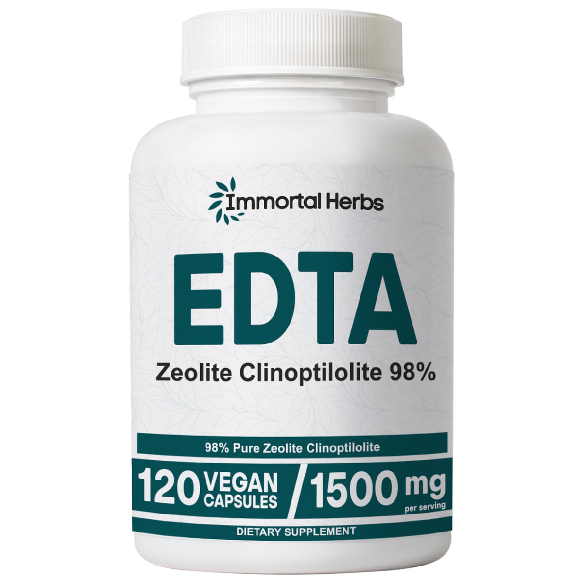 Gélules EDTA 1500mg Immortal Herbs bouteille vue de face