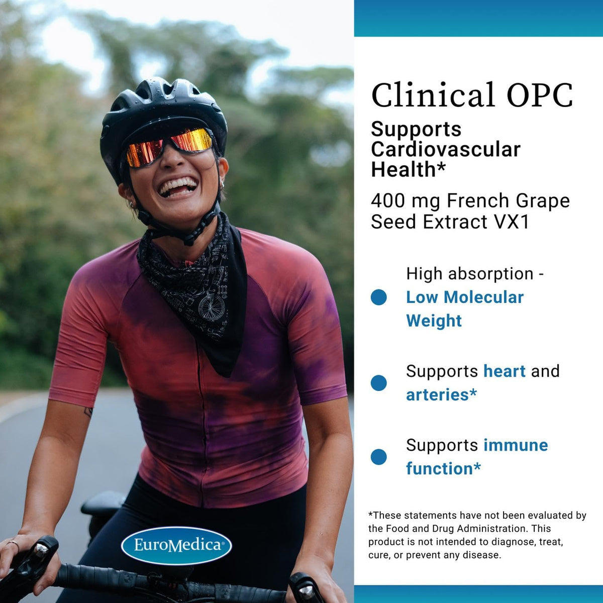 Gélules EuroMedica OPC sur fond blanc