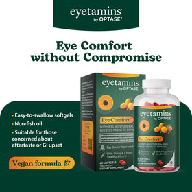 Gélules eyetamins sur fond blanc
