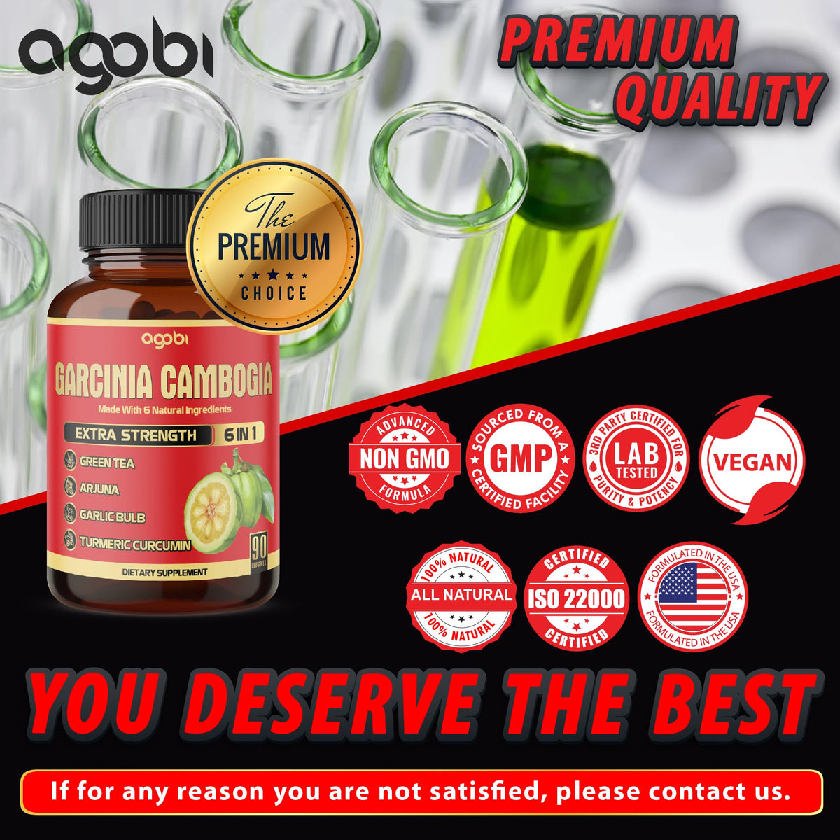 Gélules Garcinia Cambogia agobi sur fond naturel